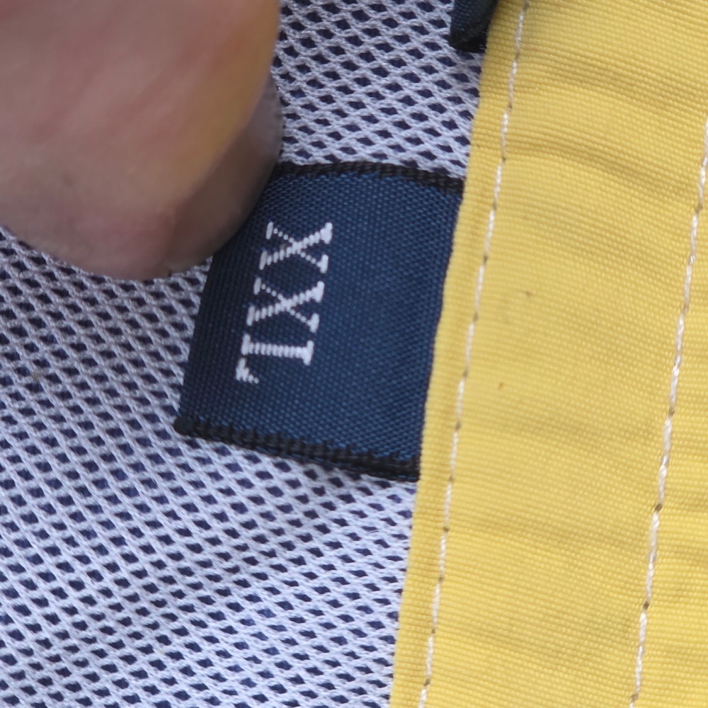 VTG Polo Ralph Lauren Mens Swim Trunks Board Shorts Cargo Pocket Yellow Pony XL - Picture 10 of 12